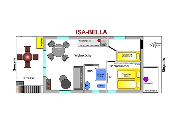 Hausboot Isa-bella Πλωτό κατάλυμα